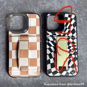 iPhone 13 PRO.  Checkered and Optical Illusion Phone Cases - Tan